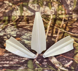 3FS75 v4 - 75mm (2.95") Long  x 12mm (0.472") High 3 fletch pk of 24