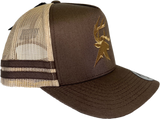 Striped Trucker cap Deer logo / Aussie flag snap back.